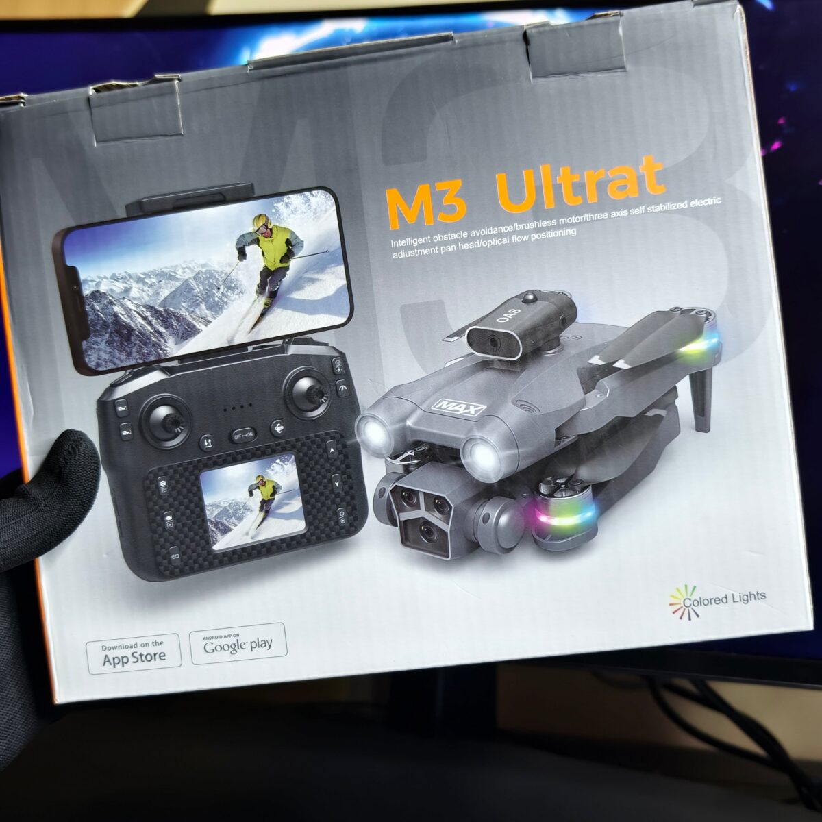 Fitpro M3 Ultra brushless motor Drone 2.4G Mini FPV FHD Camera Big Screen Display Drone